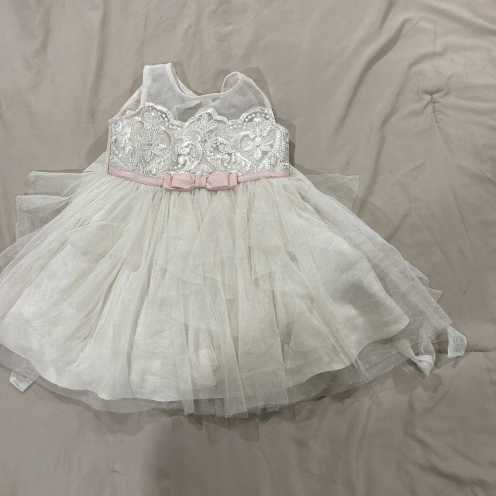 Jona Michelle formal dress 2t Wedding Flower Girl Mini Bride Spring Summer White